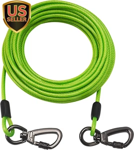 Tie Out Cable for Dogs,Long Dog Leash,Dog Runner for Yard Heavy Duty, Dog Cha... - Picture 1 of 7