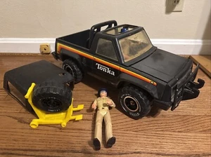 1979 Tonka Big Duke Bronco Pickup Truck 20" Pressed Steel MR-970 + Accessories - Picture 1 of 20