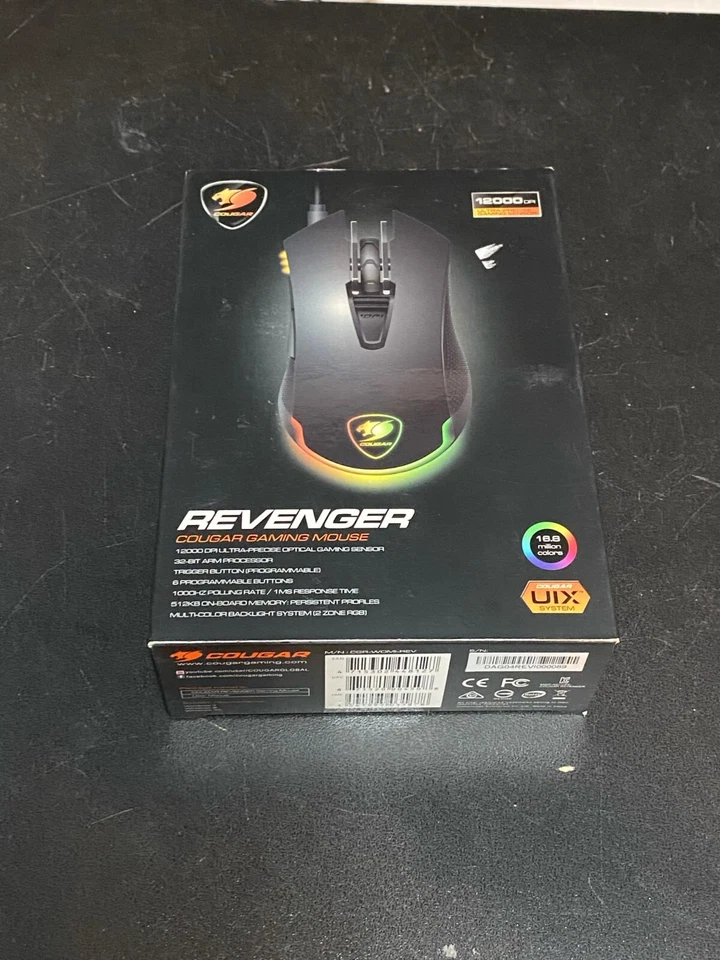 Cougar Revenger Gaming Mouse NEW Open Box 12000 DPI - Image 1 of 1