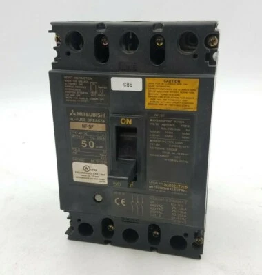 Disyuntor Mitsubishi NF-SF3050 sin fusible 50A 3P 480V NF-SF 50 amperios 3 polos Foto 1 de 4
