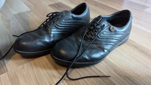Adidas Golfschuhe Herren Schwarz Leder Vintage 90er Größe UK 8,5 Retro - Bild 1 von 8