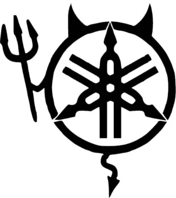 Yamaha Devil Horns, CUALQUIER Color Vinilo Calcomanía Adhesiva con ¡ENVÍO GRATUITO!! Foto 1 de 4