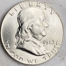 1963-D Franklin 50c SILVER Half Dollar Coin