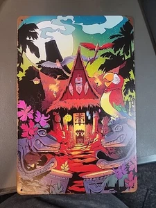 Enchanted Tiki Room adventureland metal tin sign Wall Art Trader Sam's - Picture 1 of 5