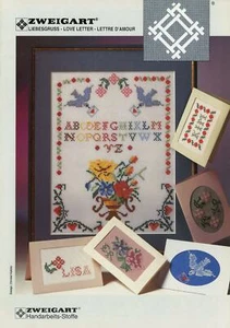 Zweigart - embroidery ideas - part no. 3256/905 - love greeting - Picture 1 of 2