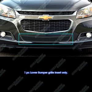 Fits 2014-2015 Chevy Malibu/16 Limited Bumper Stainless Steel Black Mesh Grille - Picture 1 of 2
