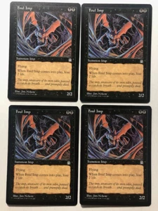 4x Foul Imp LP 1998 Stronghold Magic Cards, FREE SHIPPING - Picture 1 of 2