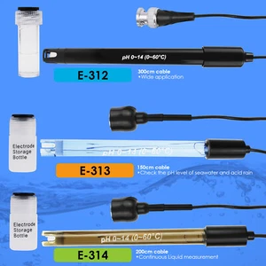High Accuracy pH Electrode w/ Calibration Powder, 0-14 pH Probe & BNC Connector - Picture 1 of 5