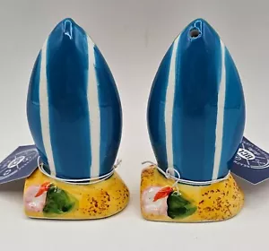 Beachcombers Coastal Life Multi-Colored Surf Board Salt & Pepper Shakers Beach - Picture 1 of 9
