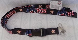 Houston Astros Independence Day Lanyard W / Keychain and Clip Key / Neck Release - Picture 1 of 4