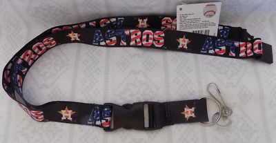 Houston Astros Independence Day Lanyard W / Keychain and Clip Key / Neck Release - Image 1 of 4