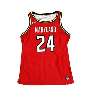 Under Armour Maryland Terrapins Retro II Basketball Jersey Women's M Red UK039JW - Picture 1 of 3