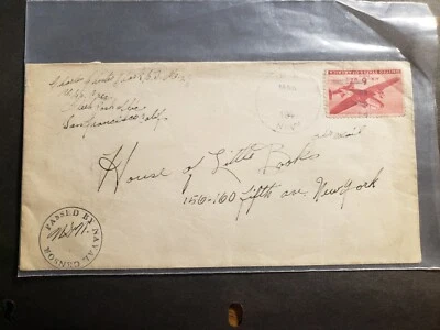 Tug USS CREE ATF-84 Naval Cover 1944 Censored WWII Sailors Mail - Image 1 of 2