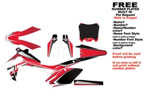 DFR CRF250R GRAPHICS “BUTTER” RED 2014-2016 CRF 250 HONDA - Picture 1 of 1