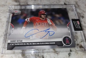 EL ÚLTIMO SHOHEI OHTANI REEMPAQUE AUTÓGRAFO TOPPS AHORA TBT LIVING RC DEMANDA 50/50 - Imagen 1 de 24