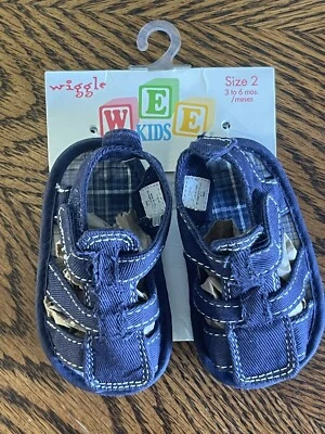 Sandalias vaqueras punta abierta Wee niños bebé/bebé talla 2 (3-6 meses) nuevas con etiquetas Foto 1 de 4