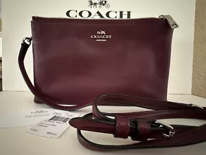 Coach Lyla Crossbody in Burgundy Pebble Leather w/Silver Hardware! F38273 $295 - Picture 1 of 14