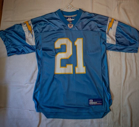 Reebok Ladainian Tomlinson #21 Powder Blue Replica Jersey (Mens Size L) Cover
