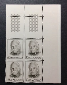 BroadviewStamps Monaco #1279 plate block w decorative margin. MNH VF.  CV$60+ - Picture 1 of 2