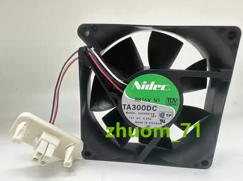 1PC NIDEC 8025 C33406-58 DC12V 0.29A 8CM cooling fan - Image 1 of 3
