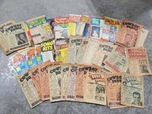 34 revistas redondas vintage de canciones de vaqueros y música country años 50 60 Nashville TN  - Imagen 1 de 18
