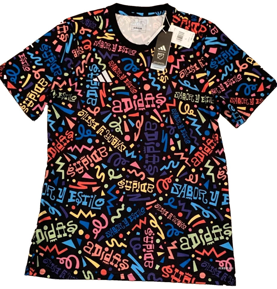 Adidas MLS Blank Pre-Match Hispanic Heritage Jersey Men’s Size Large HZ2034