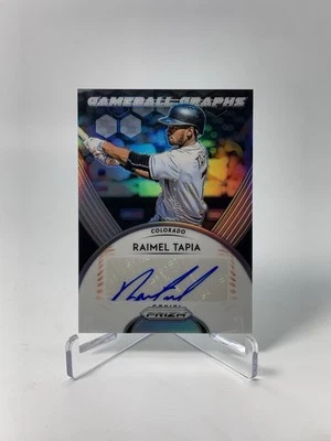 Raimel Tapia 2019 Panini Prizm Baseball Game Ball Graphs Insert Auto #GB-RT - Image 1 of 2