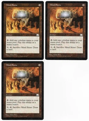 Mind Stone x3 3x 1997 Weatherlight Colorless Common Artifact MTG LP AZ1 - Image 1 of 2