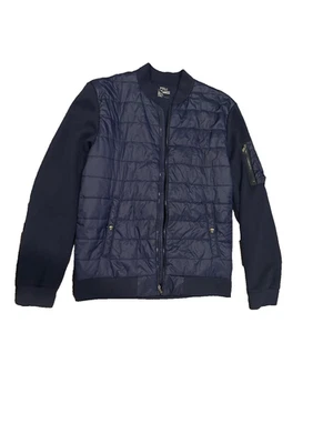 Polo Ralph Lauren jacket mens medium blue quilted nylon hybrid zip Great 4 Golf! - Image 1 of 4