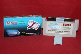 NASA Games Converter 60 (Famicom Cartridge) to 72 (NES Console) Pin Adapter +Box