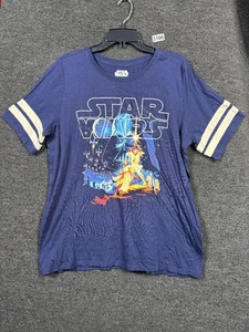 Torrid Star Wars Poster Crew Neck Top Womens Blue Size 1 (1X/14-16) Short Sleeve - Picture 1 of 6