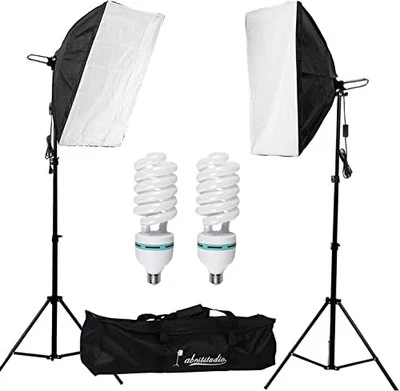 2x 135W Continuous Lighting Kit 20"x28"/50x70cm Softbox Soft Box - Image 1 of 4