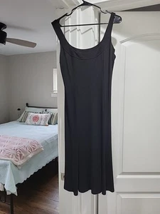 Vestido negro pequeño sin mangas Lauren By Ralph Lauren cuello redondo talla 10 para mujer - Imagen 1 de 9