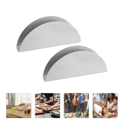  Portatovaglioli da tavolo 2 pezzi Portatovaglioli con ventaglio in acciaio - Immagine 1 di 4