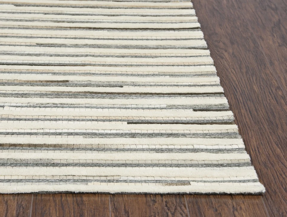 5x8 Rizzy Rugs Gray Gradient Lines Banded Striped Area Rug WDT106 - Aprx 5' x 8' - Image 1 of 1