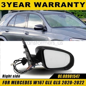 RH Passenger Mirror W/Blind Spot Camera For Mercedes W167 GLE GLS 2020 2022 - Picture 1 of 13