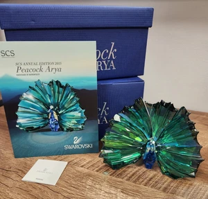 Swarovski Kristall SCS Jahresedition 2015 Pfau Arya #5063694 Echtheitszertifikat - Bild 1 von 13