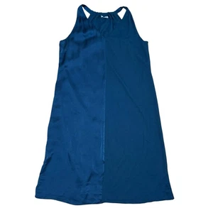 JIGSAW | Women’s Blue Silk Blend Mixed Media Sleeveless Panel Dress size Small - Picture 1 of 12