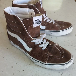 Vans Off The Wall Suede Brown High Top Size Men’s 8.5 Us Wo’s 10 Us - Picture 1 of 7