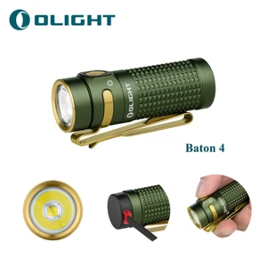 Olight Baton 4 | Rechargeable EDC Flashlight 1300 Lumen LED Torch - OD Green - Picture 1 of 12