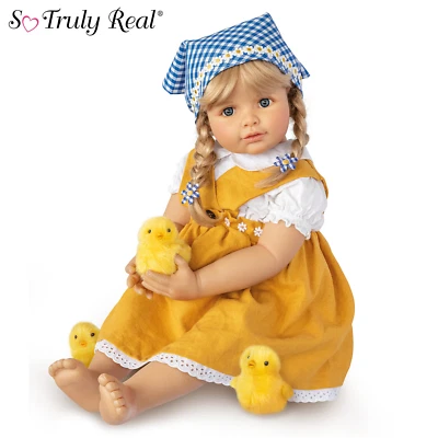 The Ashton - Drake Galleries Emma with Chicks So Truly Real® Doll Set 24"