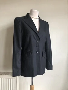 ESCADA UK 10 Black 58% Wool 40% Silk Jacket. Elegant Chic. Warm Soft. Beautiful! - Picture 1 of 14