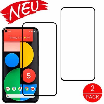 XAIOX® 2 uds Google Pixel 4a / 4a 5G / 5 lámina blindada Full Cover vidrio protector borde negro