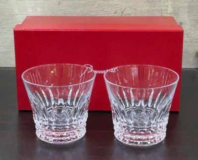 Baccarat Year Tumbler 2021 Crystal Rock Glass Tiara Set of 2 with Box - Image 1 of 4