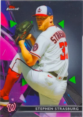 Stephen Strasburg 2021 Topps Finest Baseball Chrome Card #51 WAS Nationals - Image 1 of 2