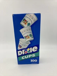 NEU VINTAGE Dixie Tassen Home Sweet Home 5 Unzen 100 Stück Neu aus altem Lagerbestand Bad Küche VERSIEGELT - Bild 1 von 6