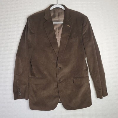EUC STAFFORD Signature 44 L Classic Fit Brown Corduroy 100% Cotton Shell Blazer - Image 1 of 4