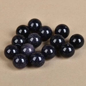 Wholesale 100pcs 16mm Natural Blue Sand Stone Round Ball Shape No Hole Beads - Picture 1 of 6