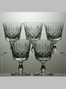Edinburgh Crystal "Appin" Cut Glass Set of 5 Wine Glasses 4 1/8"- 24D - Picture 1 of 6