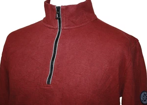 Lerros Quarter Zip Textured Knit Jumper - M - Rust Colour - Casual Top - Picture 1 of 10